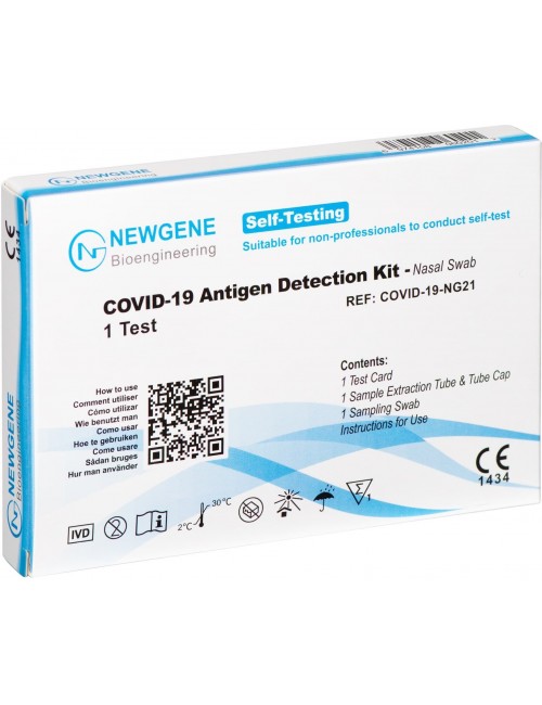 [AT/NEW/PRNAS/25/1] [4436-184] Autotests NEWGENE - boîte individuelle - Prélèvement nasal (25 kits) - EXP 09/26
