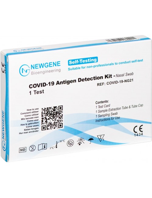 [4436-184] Autotests rapides SARS CoV2 - NEWGENE - Emballage individuel - Prélèvement nasal (25 kits)