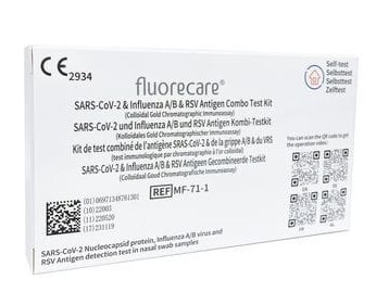 [4637-104] Autotests combinés 4 en 1 - FLUORECARE - Emballage individuel - Prélèvement nasal (25 kits) - EXP 01/28