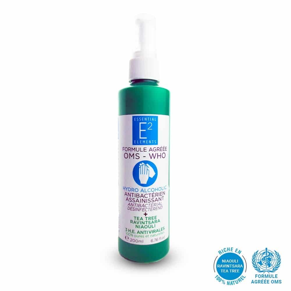 Solution Hydroalcoolique E2 Spray 200ml aux 3 Huiles Essentielles (1p.)